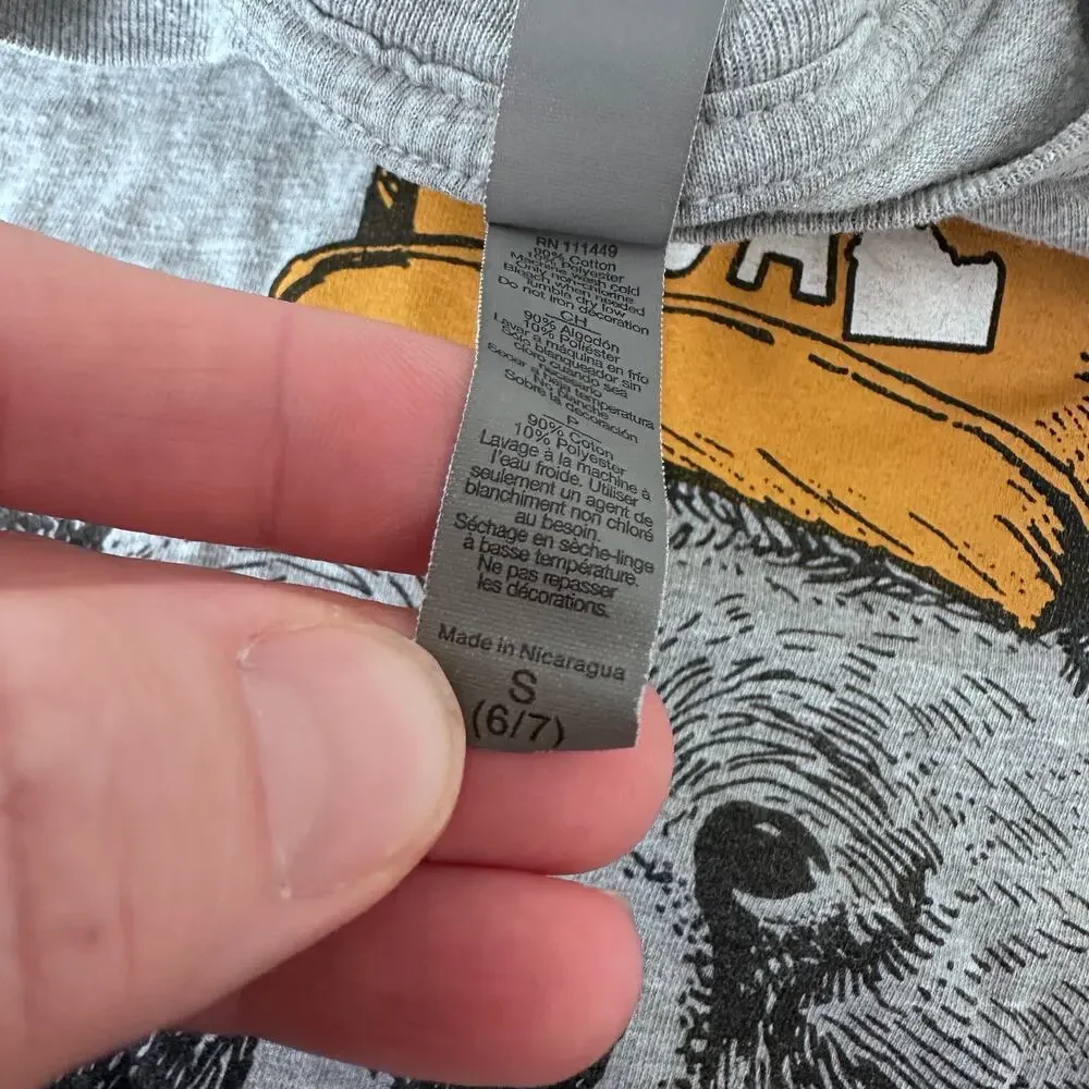 Next Level CDA Bear Gray Short Sleeve Tee - Size Small